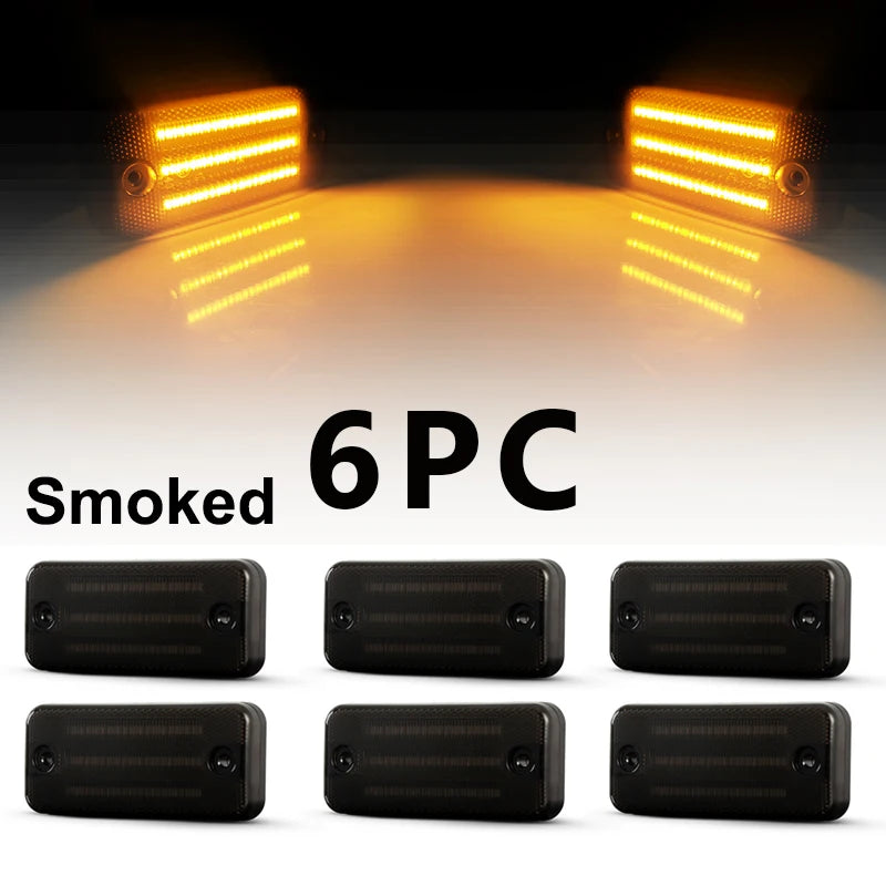 2Pcs LED Dynamic Side Marker Lights For Fiat Ducato 06-21 Car Turn Signal Blinker Lamps For Jeep Cherokee Peugeot Boxer Citroen