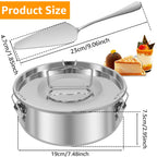 Flan Pan Mold Stainless Steel Cake Baking Flan Maker Flan Mold Set Chocolate Cheesecake Pans Kitchen Supplies Cake Baking Tools