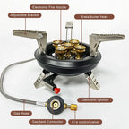 BRS-201A Portable Camping Gas Stove 16000W High Pressured Propane Butane Gas Burner Outdoor Emergency Stove with Piezo Ignition