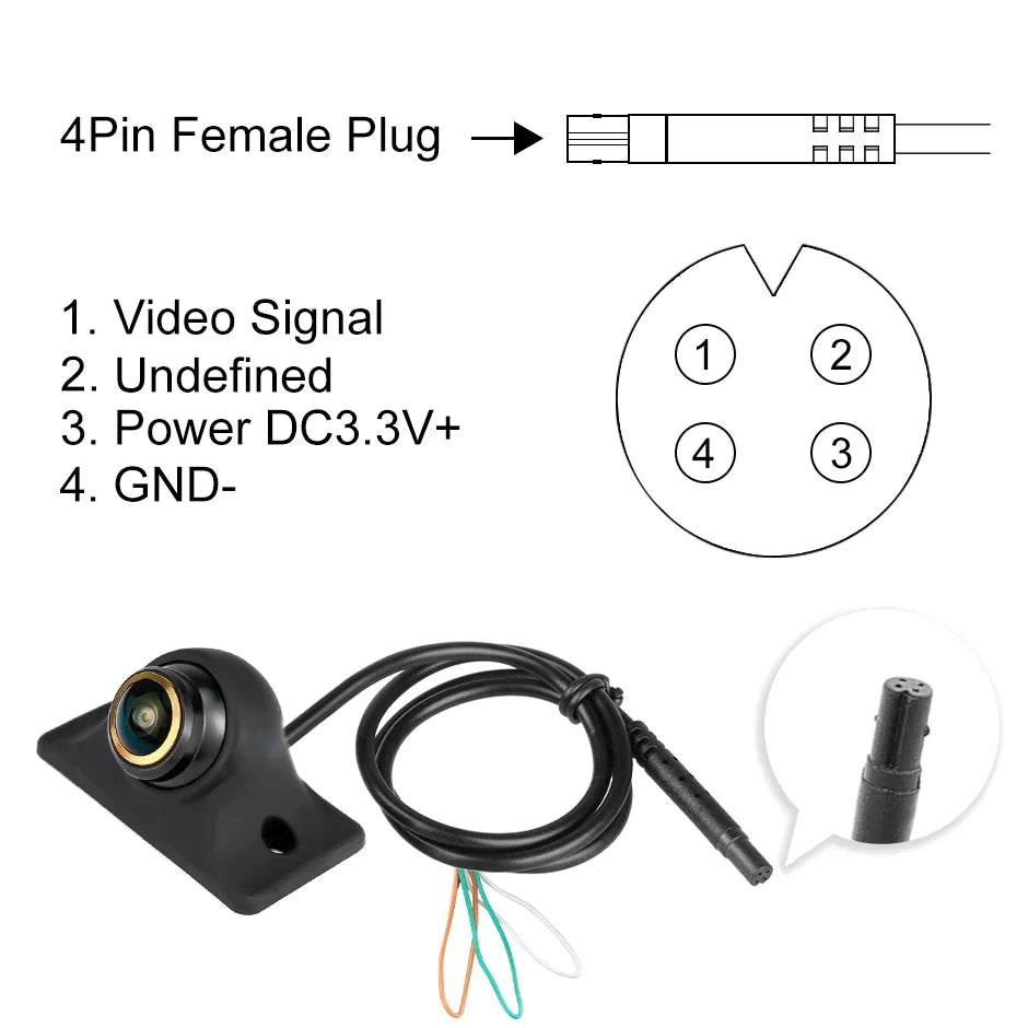 AHD 1920x1080P Car Rear View Camera 170 Fisheye Lens Full HD Night Vision Vehicle Reversing Front Cameras Aviation Head Wiring