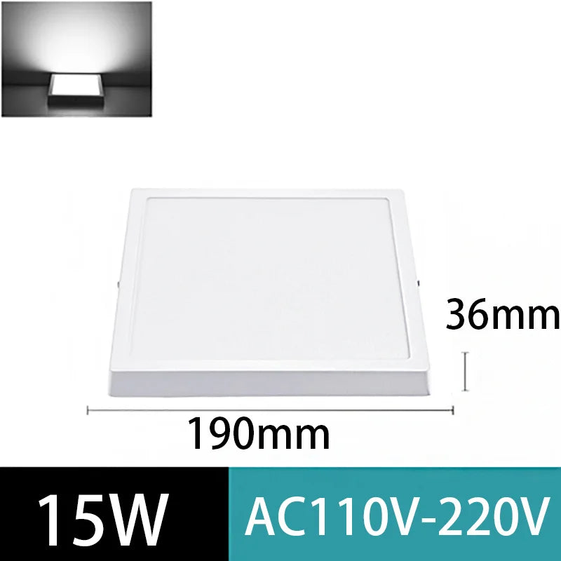 Square White 15W / 1PC / Cold White