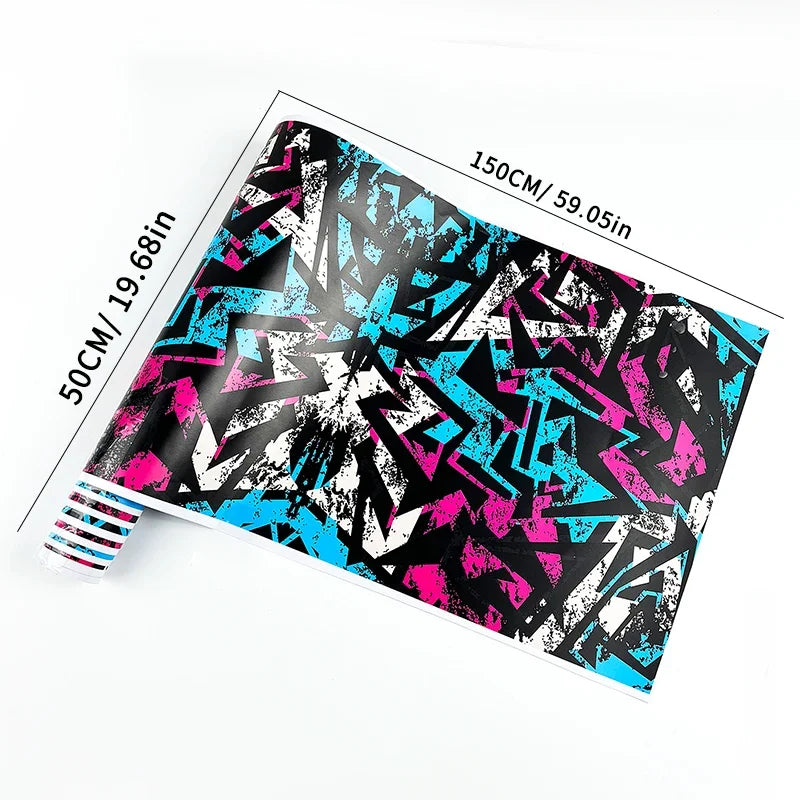 Car Graffiti Painting Films for Auto Body Hood Rearview Mirror Motorcycle Bike Graffiti Sticker Decor Waterproof Vinyl Wrapping