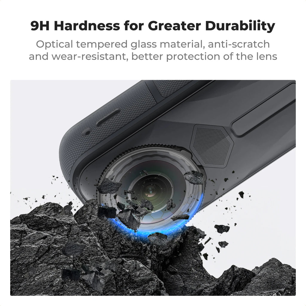 K&F CONCEPT Premium Lens Guards for Insta360 X5 High Transparency Tempered Optical Glass Lens Protector Cover Multi-Coated Glass