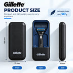 Gillette Brand Black Razor Case Magnetic Travel Case Compatible with Fusion/Magnetic/Match/Vector 3 Series