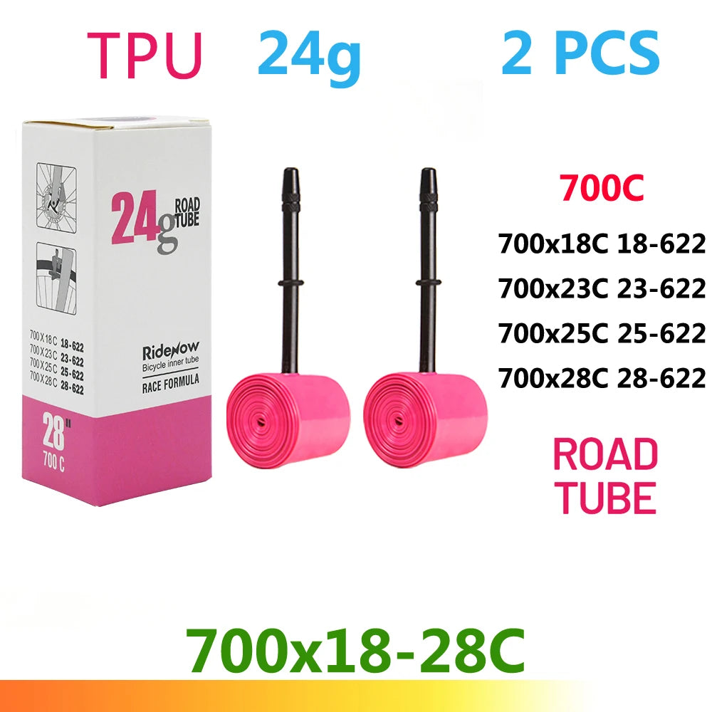 RideNow TPU Bike Inner Tube 700C 700x18 23 25 28 32 35 37 40 47C Road Bicycle Tire MTB Bike Camera 29x1.5 1.75 1.9 pneu aro