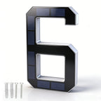 12CM Solar Lighted House Number Outside Light-up LED Address Number Waterproof House Number Light Address Sign Home Decor