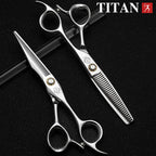 TITAN Professional hair scissors set   hairdressing salon cutting tools barber ATS314 STEEL shears 6.0inch