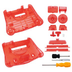 Bitfunx Replacement Plastic Shell Translucent Case for N64 Nintendo 64 Replacement Case Transparent Boxes
