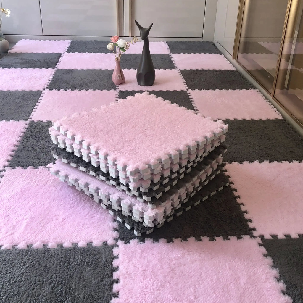 10/20Pcs Soft Plush Children's Mat Baby Play Mat Baby Toys Eva Foam Puzzle Carpet in Children's Room Keep Warm Playmat Floor Mat