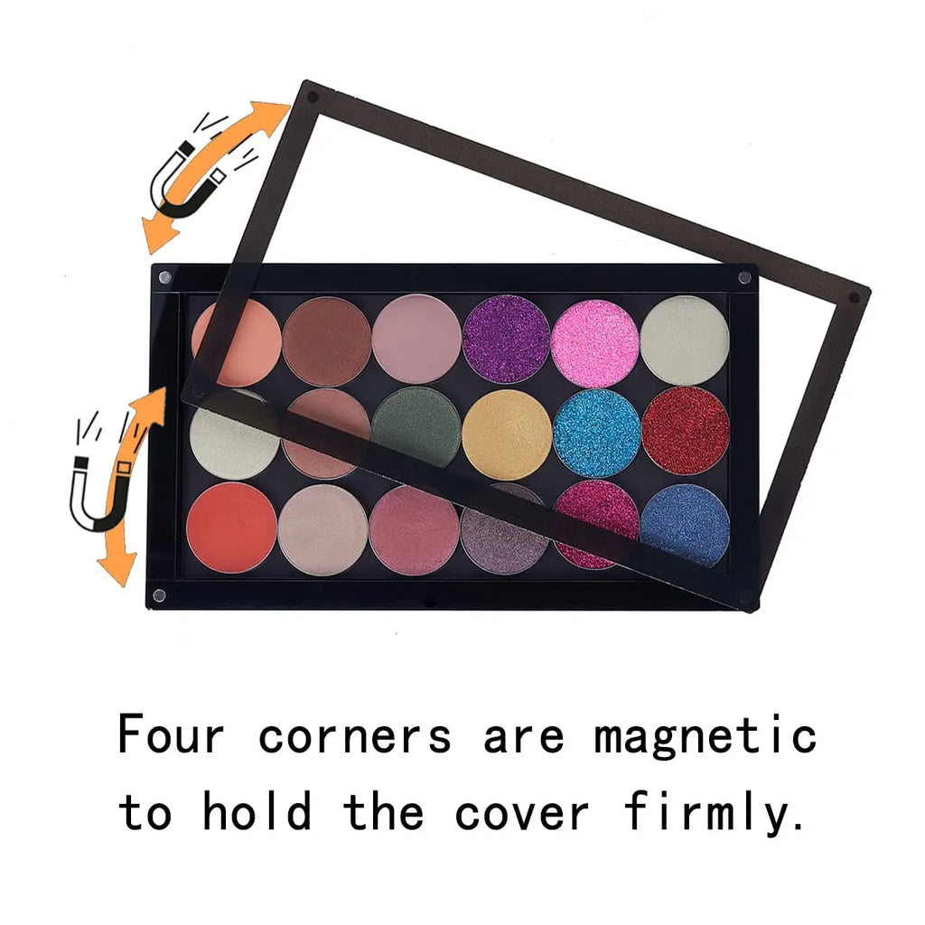Coosei New Acrylic EMPTY Magnetic Eyeshadow Palette Waterproof High-Gloss Eye Shadow Makeup Pallet 9.36*5.5'