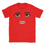 Y2k Anime Robot Robloxs Face Graphic Cotton T-Shirt Funny Men Women Clothes Tee Shirt  Hombre Unisex High Quality Cosplay Tops