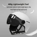 MOON-Skiing Helmet with Integrally Molded Goggles, PC and EPS Outdoor Sports, Ski Snowboard and Skateboard
