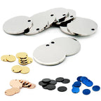 20pcs Stainless Steel Round Pet ID Tag Mirror Finish Collar Name Pendant 25-35mm