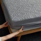 Waterproof Quilted Fitted Mattress Protector Cover Sheet 30cm Deep, Blue/Green/Grey