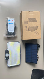 234 LED Solar Motion Sensor Security Flood Light, Dusk to Dawn, Split Panel 16.5ft Cable
