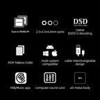 HiBy FD3 Type C USB DAC Headphone Amplifier Audio HiFi ES9038Q2M DSD512 MQA 2.5 3.5 4 Jack Earphone For Win10 Android iOS Mac PC