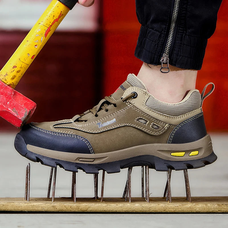 New men's safety shoes, puncture resistant work shoes, men's protective shoes, wear-resistant work boots  Tactical Boots