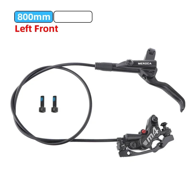 MEROCA M4 4-piston Hydraulic Bicycle Brakes Front Rear Kit 4 Piston Disc Brake Oil Brake MTB Compatible with 160mm Rotor