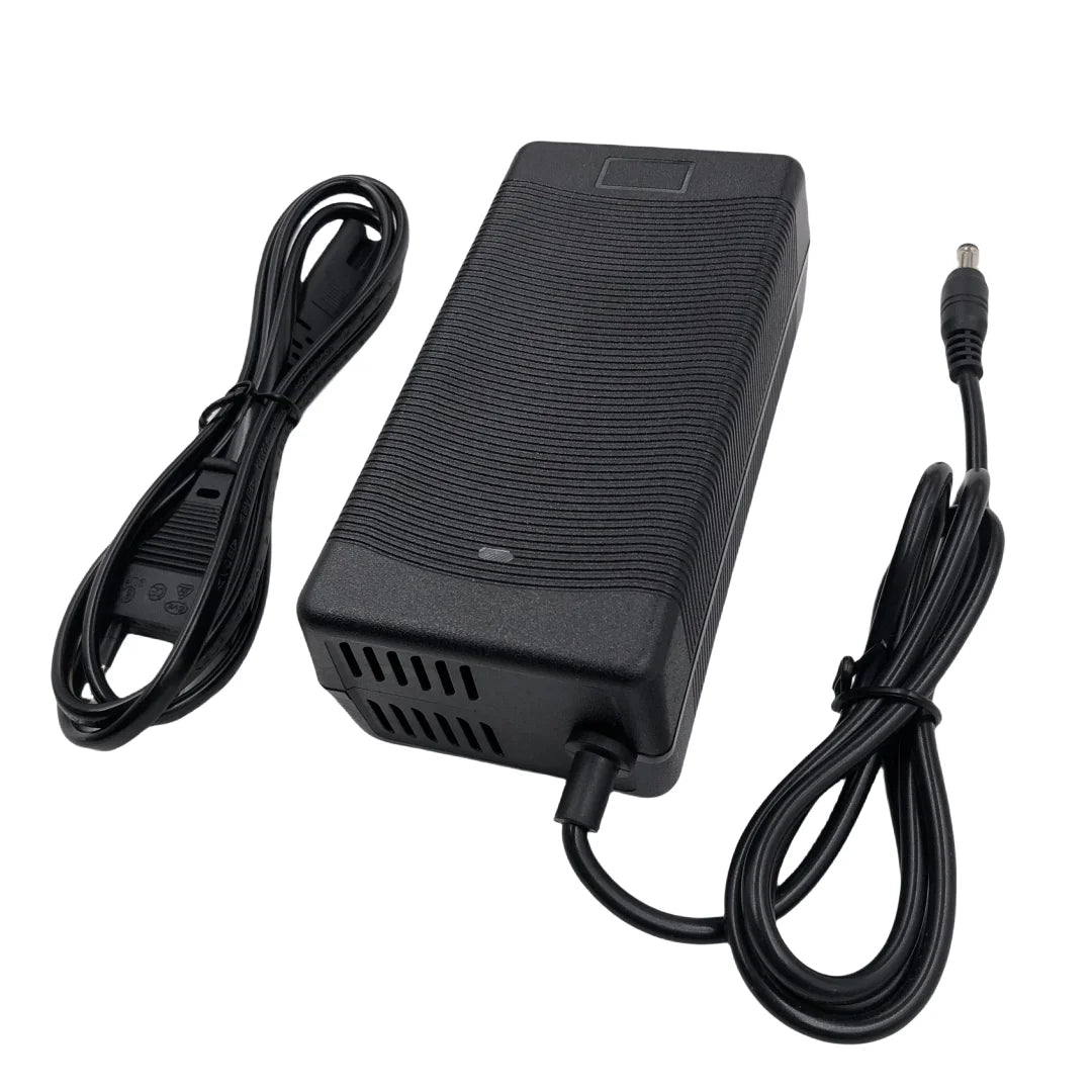 58.8V 2A Charger with GX16-3 Pin DC5.5 XLR Plug, Power Adapter for 52V Li-ion Battery Input 100-240V