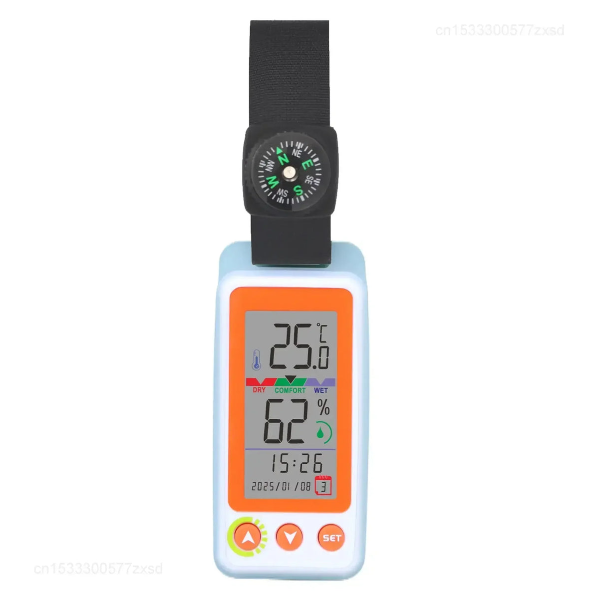 Multifunction Thermometer Hygrometer Automatic Electronic Temperature Humidity Monitor Clock LCD Screen Weather Station for Home
