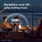 ZEALOT S62M Portable Karaoke Machine Bluetooth 5.3 Speaker with 1-2 Wireless Mics