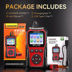 2026 KONNWEI KW330 Car OBD2 Diagnostic Tool Professional Engine Battery Testing Fault Code Erase Real-Time Data Scanner Function