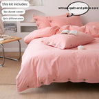 3pcs  100% cotton bedding set Double Duvet Cover Set 220x240 Solid Twist Cotton King Size Bedding Set Quilt Cover Set