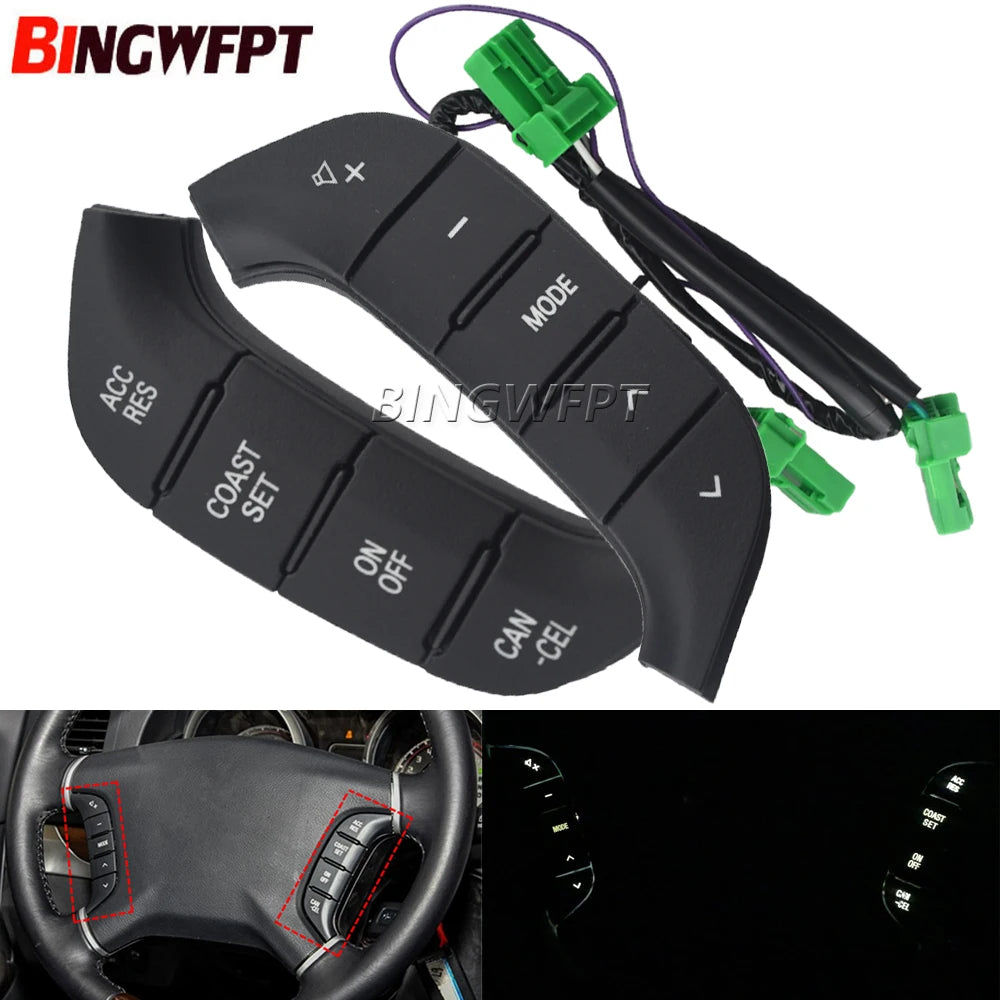 Black Steering Wheel Cruise Control Switch Button 8602A045 8701A383 8602A006 8701A066 For Mitsubishi Pajero 2007-2016