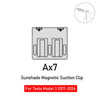 2026 For Tesla Model Y Juniper Sunshade Magnetic Suction Clip Sunroof honeycomb Sunshades Model 3 Highland Skylight Accessory