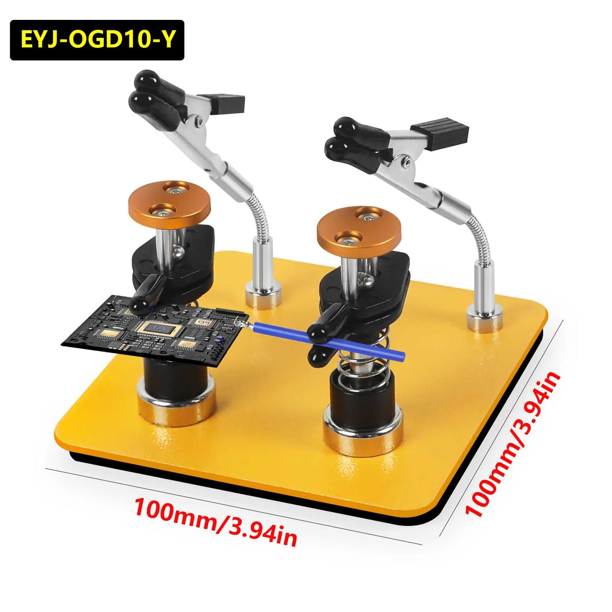 NEWACALOX Magnetic Helping Hand Soldering Third Hand Tool with Alligator Clips Flexible Metal Arms Electronic Repair Tool
