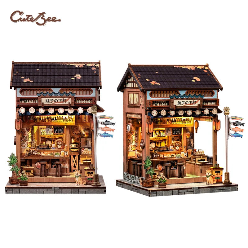 CUTEBEE Book Nook DIY Building Kit with Laser-Cut Precision Pieces 3D Wooden Puzzle  Collectible Desk Home Decor for Gift Idea