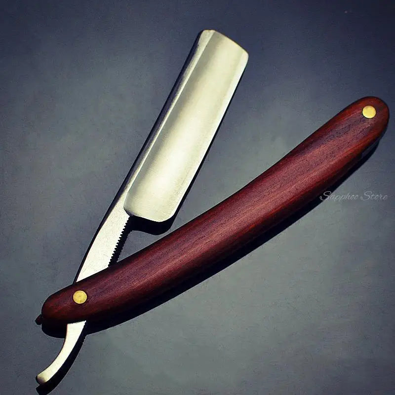 S45C Carbon Steel Straight Razor Barber Shop Sandalwood Handle Razors For Male Shaving Knife men's Safety Shaver Razors G1120