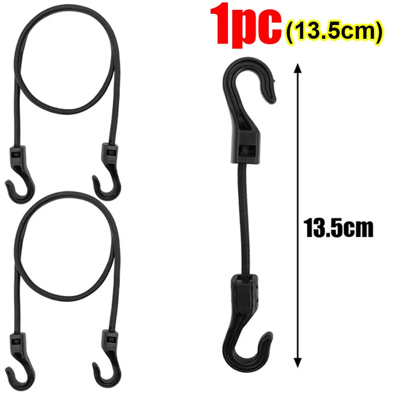 20/1pcs 32cm Strechable Bungee Cord with Hook Versatile Elastic Rubber Rope Cycling Luggage Binding Ropes Camping Accessories
