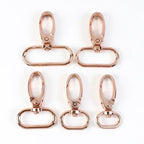 50Pcs Metal Strap Buckles Swivel Lobster Clasp Bag Webbing Trigger Snap Hooks Handbag Carabiner Hangers DIY KeyChain Accessories