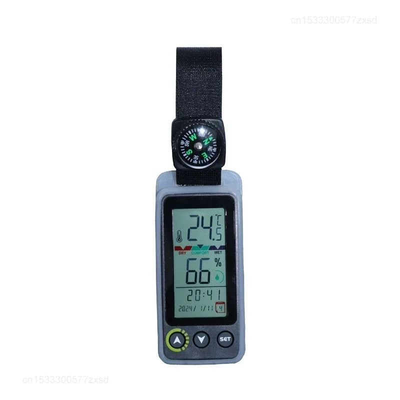Multifunction Thermometer Hygrometer Automatic Electronic Temperature Humidity Monitor Clock LCD Screen Weather Station for Home