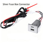 Dual USB Car Charger for Ford Focus 2 Mk2 2009-2011 QC3.0 + Type-C PD Fast Charging Socket No Wiring Damage