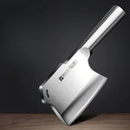 All-steel bone cleaver butcher axe, thickened meat cutting knife for kitchen, 1pc