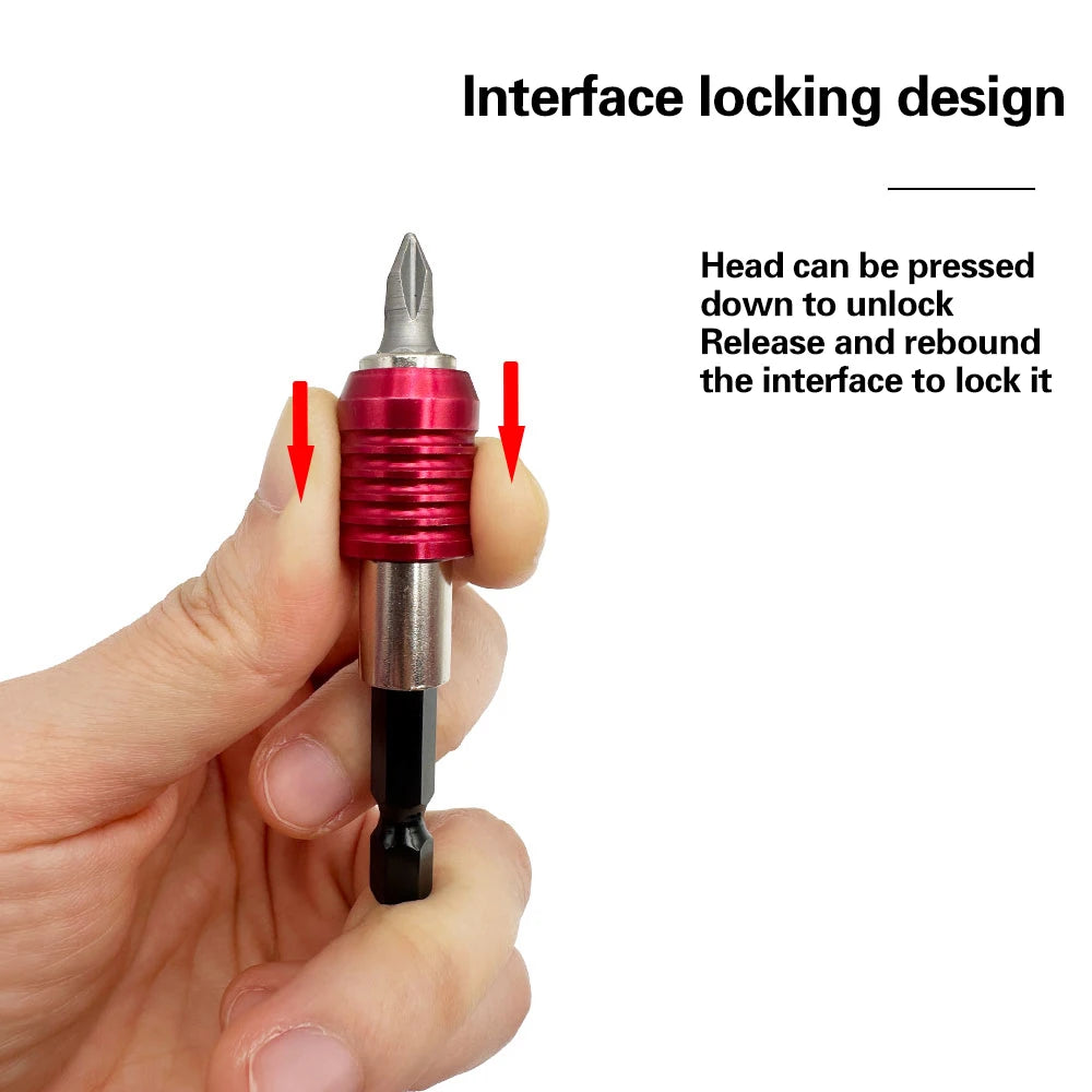 60-300mm hexagonal extension quick release self-locking connect rod red screwdriver head extension rod power tool accessory set