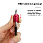 60-300mm hexagonal extension quick release self-locking connect rod red screwdriver head extension rod power tool accessory set
