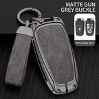 Metal Leather Car Key Case Cover Protector For Ford Raptor F150 Explorer Mustang Fusion Escape F250 F350 F450 RAPTOR Auto Parts