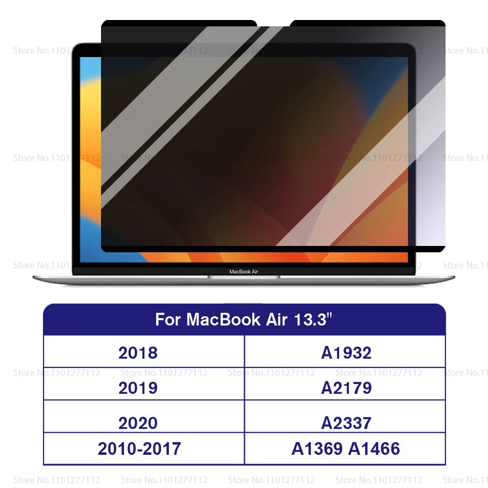M1 M2 M3 Removable Magnetic Privacy Screen Protector For Macbook Pro Air 13 13.6 14 15.3 16.2 inch Anti-Spy/Peep Laptop Filter