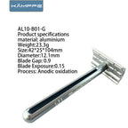 KAMPFE Men's Traditional Safety Razor Double Edge Aluminum Shaving Lightweight Razor for Wet Shaving Father's Day Gift