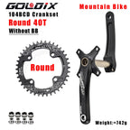 GOLDIX Bicycle Crank Chainring 104BCD MTB Bike Crank Aluminum Alloy with Bottom 170mm Crank Black 32T 34T 36T 38T Plate