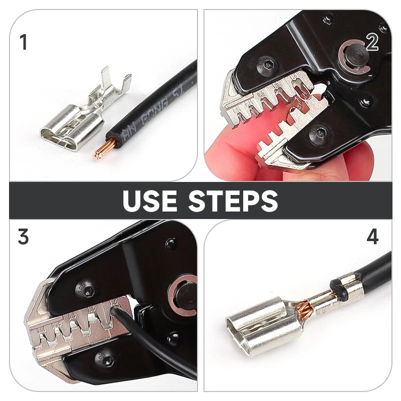SN-68B Crimps Plug JST ,TE,XH,SM,VH,PH,Molex Terminals Ratchet Crimper Pliers For 0.08-1.5mm²(28-16 AWG) Wires Tool