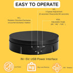 Motorized Rotating Display Stand,360 Degree Electronic Turntable Display Stand,Jewelry,Watch,3D Models(Does not contain battery)