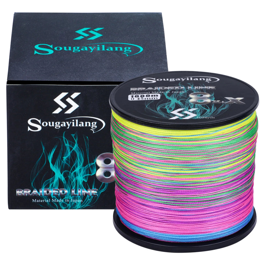 Sougayilang New 9 Strands PE Fishing Line Raid Fishing Line 300M 500M 1000M Multifilament Fishing Wire Carp Fishing Line Tool