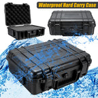 Waterproof Hard Carry Case with Foam Insert Storage Box, 7 Size Options