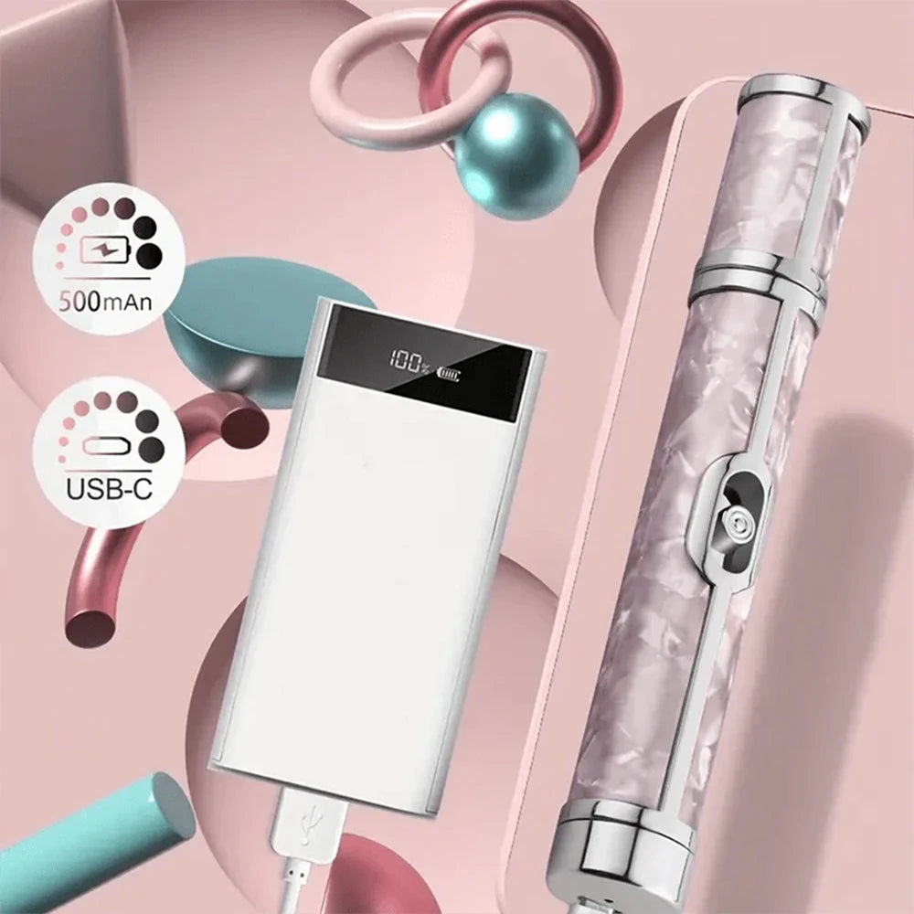 LULAA Cordless Rechargeable Electric Nail Drill Machine, Pink/Blue/White, 12.5cm