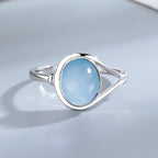 925 Sterling Silver Natural Stone Rings With Amethyst Simple Purple Oval Ring 8*10mm Fine Jewelry Friends Gifts for Women