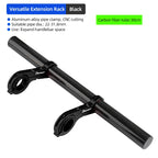 10/20/25/30cm Bicycle Handlebar Extended Bracket Bike Headlight Mount Bar Computer Holder Lamp Support Rack Alloy Fiber Stand